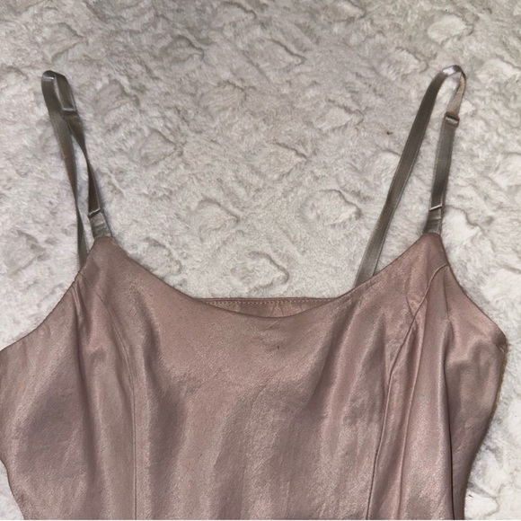 Express Pink Taupe Swooped Neck Tank Top - XS - Picture 3 of 5